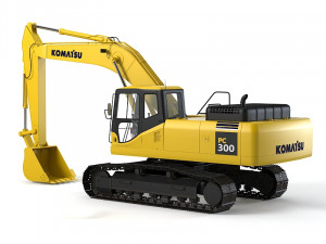 Komatsu Pc300 Hydraulic Excavator Modelo 3D