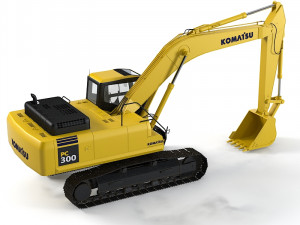 Komatsu Pc300 Hydraulic Excavator Modelo 3D