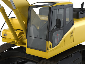 Komatsu Pc300 Hydraulic Excavator Modelo 3D
