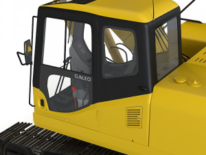 Komatsu Pc300 Hydraulic Excavator Modelo 3D