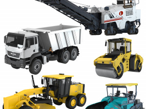 Road Construction Equipment 3D Model
