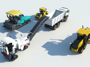 Road Construction Equipment 3D Model