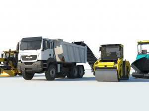 Road Construction Equipment 3D Model
