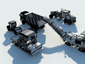 Road Construction Equipment 3D Model