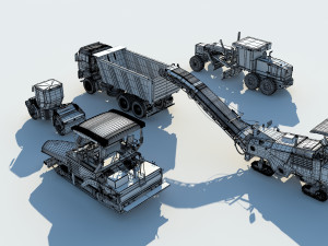 Road Construction Equipment Modelo 3D