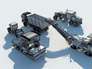 Road Construction Equipment 3D Model