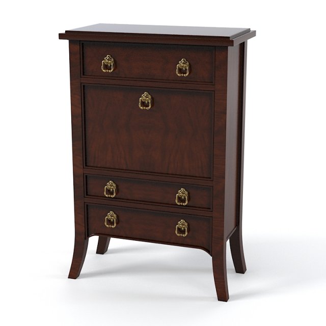 Century chelsea club traditional classic nightstand commode Modelo 3D .c4d .max .obj .3ds .fbx .stl .blend 