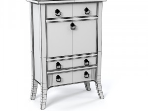 Century chelsea club traditional classic nightstand commode Modelo 3D