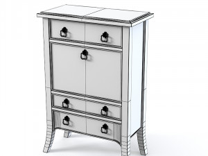 Century chelsea club traditional classic nightstand commode Modelo 3D