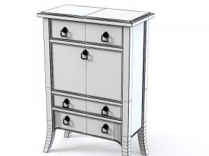 Eeuwse Chelsea Club traditioneel klassiek nachtkastje commode 3D Model