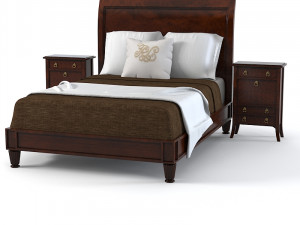 Century Chelsea club traditional bedoom set Modelo 3D