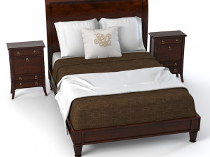 Century Chelsea club traditional bedoom set Modelo 3D