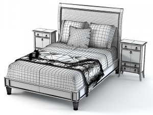 Century Chelsea club traditional bedoom set Modelo 3D