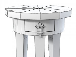 Century Chairside table 649-622 Walter E Smithe Modelo 3D