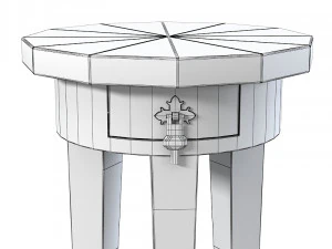 Century Chairside table 649-622 Walter E Smithe 3D Model