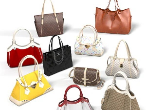 Women bag luxury set 3D Model