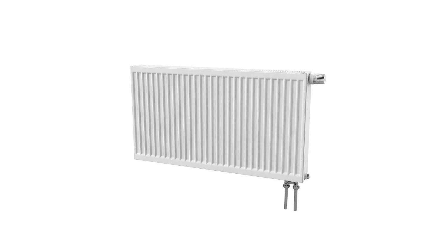 Radiador De Acero KERMI Con Conexiones Inferiores Modelo 3D .c4d .max .obj .3ds .fbx .stl .blend