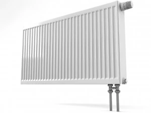 Radiador De Acero KERMI Con Conexiones Inferiores Modelo 3D