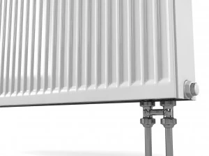 Radiador De Acero KERMI Con Conexiones Inferiores Modelo 3D