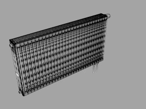 Radiador De Acero KERMI Con Conexiones Inferiores Modelo 3D