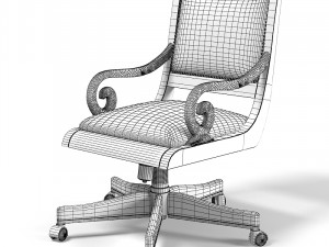 Postobello Home classic office armchair chair drexel 3D Model