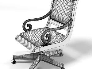 Postobello Home classic office armchair chair drexel 3D Model