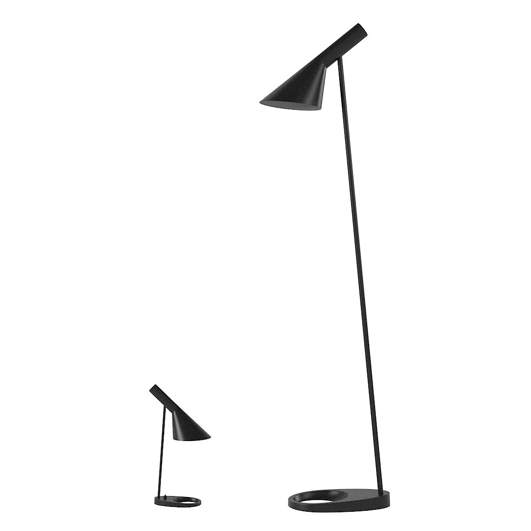 Louis Poulsen Arne Jacobsen Aj Floor amp Table Lamps 3D Model .c4d .max .obj .3ds .fbx .stl .blend 