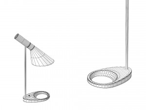 Louis Poulsen Arne Jacobsen Aj Floor amp Table Lamps 3D मॉडल