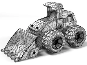 Cat loader toy truck car game kid children 3D Model