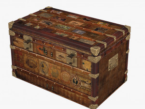 Vintage Postal Trunk Modelo 3D