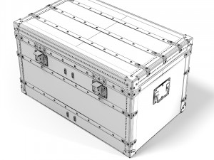 Vintage Postal Trunk 3D मॉडल