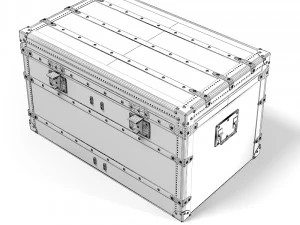 Vintage Postal Trunk 3D Model
