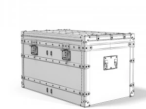 Vintage Postal Trunk 3D Model