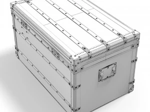 Vintage Postal Trunk 3D Model