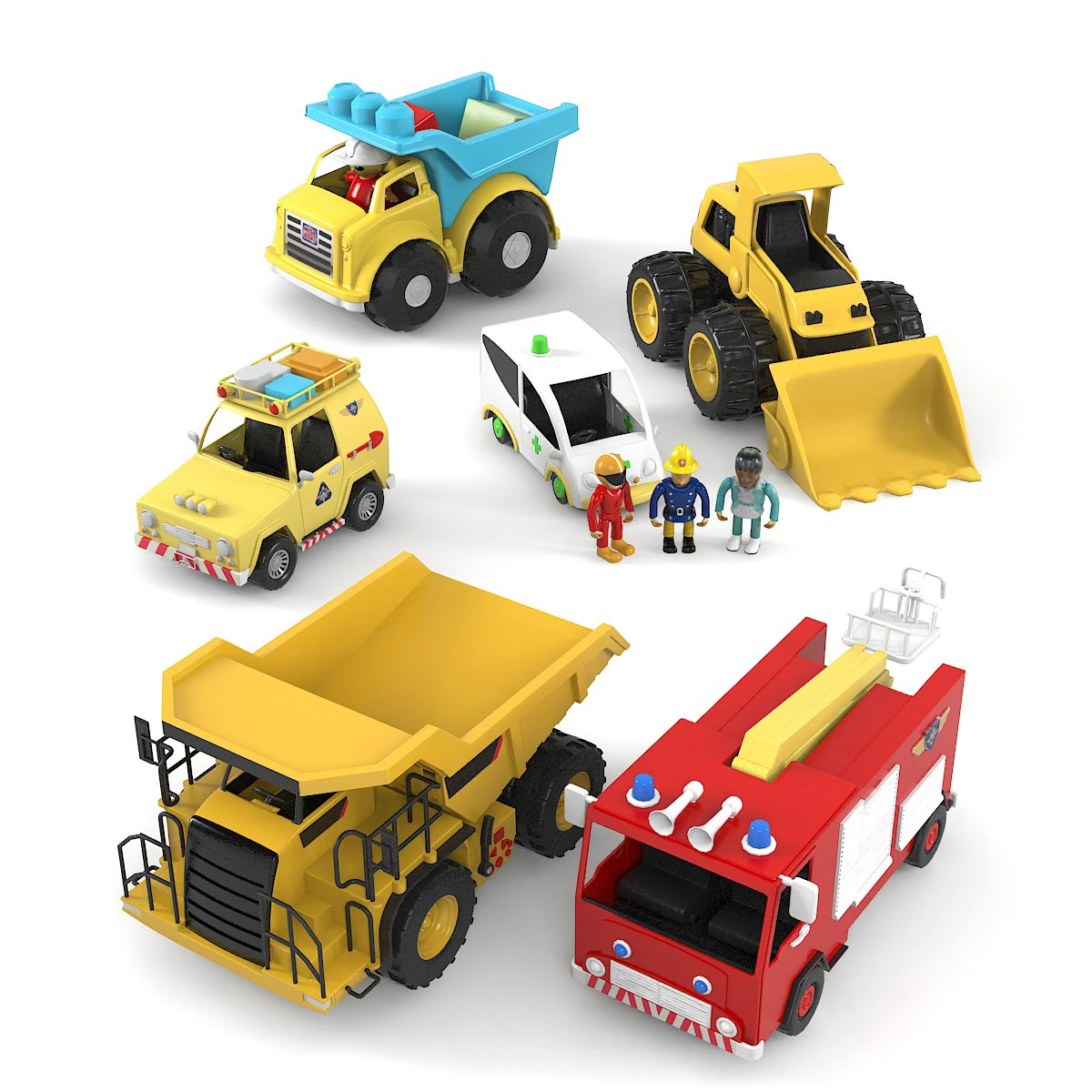 Toy Car Set 3D Model .c4d .max .obj .3ds .fbx .stl .blend 