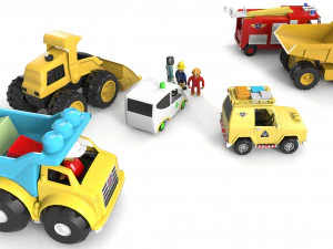 Toy Car Set 3D Model