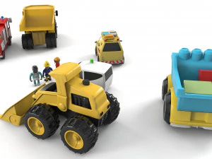 Toy Car Set 3D Model