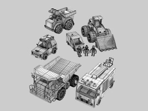 Toy Car Set 3D Model