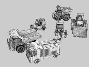 Toy Car Set 3D Model