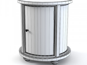 CENTURY Round Bedside Table MN5173 3D Model