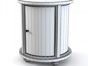 CENTURY Round Bedside Table MN5173 3D Model