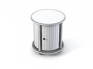 CENTURY Round Bedside Table MN5173 3D Model