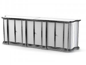 Century classic traditional commode chest buffet Modelo 3D