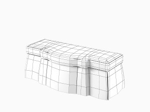 Century Cornel Storage Ottoman 33-906 3D 模型