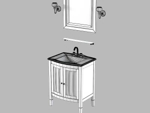 Ba&ntilde;os imperiales Muebles de ba&ntilde;o Linea. Modelo 3D