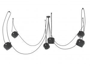 फ्लॉस ऐम ब्लैक मॉडर्न चंदेलियर 3D मॉडल