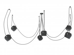 Floss Aim Black MOdern Chandelier 3D Модель