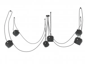 Floss Aim Black MOdern Chandelier 3D Model