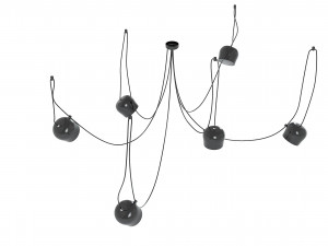 Floss Aim Black MOdern Chandelier 3D Модель
