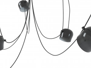 Floss Aim Black MOdern Chandelier 3D Модель